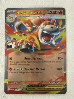 Mega Camerupt ex - Play! Stamp Pokemon Prize Pack Series 8 MEG 022/132 Card NM - Image 1