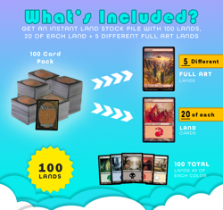 100 Basic Land Lot + Bonus Full art Lands MTG - Image 2