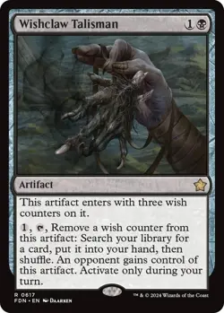 MTG - Wishclaw Talisman - FDN 0617 - Foundations - Rare - Magic the Gathering - Image 1