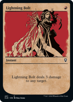4x MTG Lightning Bolt - Showcase, NM-Mint, English Commander Legends: Battle for - Image 1