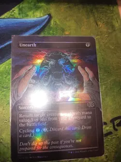 Unearth (Borderless) 357 Common Double Masters 2022 Magic: The Gathering Foil LP - Image 1
