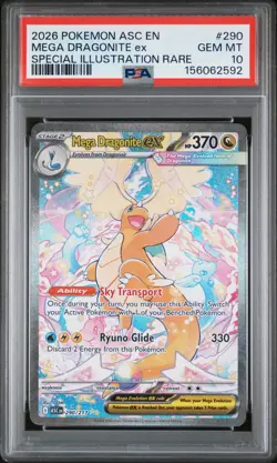 2026 POKEMON ASC EN-ASCENDED HEROES #290 MEGA DRAGONITE EX PSA 10 - Image 1