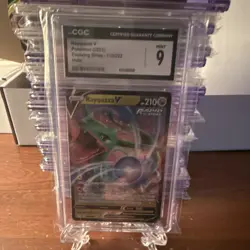 Rayquaza V CGC 9 Crown Zenith 100/159 Ultra Rare Holo Pokemon TCG 2021 - Image 1