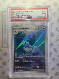 Wartortle 171/165 Illustration Rare Pokemon 151 PSA 9 Mint - Image 1