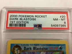 Pokemon Team Rocket 1st Edition DARK BLASTOISE PSA 8 (7365) Graded Power - Image 3