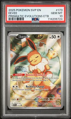 2025 POKEMON SVP EN-SV BLACK STAR PROMO #173 EEVEE PSA 10 - Image 1