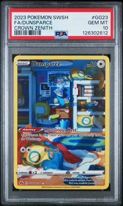 2023 POKEMON SWORD & SHIELD CROWN ZENITH #GG23 FULL ART/DUNSPARCE PSA 10 - Image 1