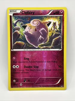 Pokemon Clefairy 81/122 Breakpoint Reverse Holo Common 2016 Basic 60 HP LP Cond. - Image 1