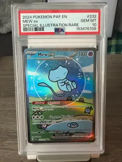 2024 Pokemon Paldean Fates Mew ex Special Illustration Rare #232/091 PSA 10 - Image 1