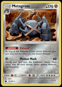 Pokemon - Metagross 95/168 - Holo Rare - Celestial Storm - NM/M - Image 1