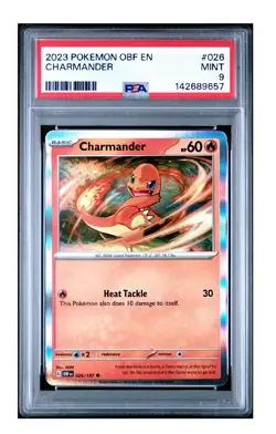 PSA 9 Mint 2023 POKEMON OBF EN-OBSIDIAN FLAMES CHARMANDER 026 - Image 1