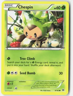 Chespin 9/162 Common BREAKthrough Pokemon Near Mint - Image 1