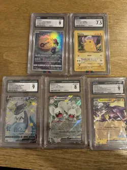 Pokemon CGC Lot Pikachu Dragapult Maushold Toxtricity Lunatone Slabs Vintage - Image 1