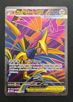 Mega Skarmory ex Ultra Rare Full Art 106/088 Perfect Order Pokemon TCG - Image 1