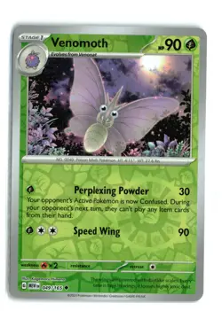 VENOMOTH 049/165 151 REVERSE HOLO POKEMON TCG NM - Image 1
