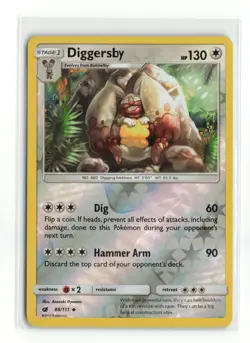 DIGGERSBY 88/111 CRIMSON INVASION REVERSE HOLO POKEMON TCG LP - Image 1