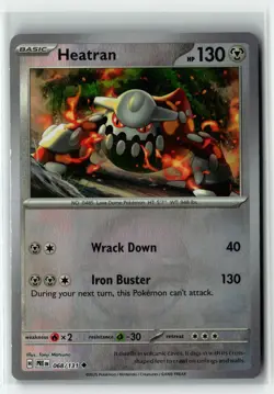 HEATRAN 068/131 POKE BALL REVERSE HOLO PRISMATIC EVOLUTIONS POKEMON TCG NM-LP - Image 1