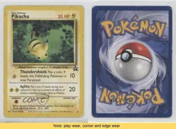 Pikachu (The Power of One) Pokemon WOTC Black Star Promo #27 1999 READ - Image 3