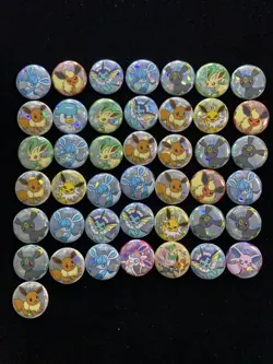 2025 Pokemon S-Chinese Gem Pack Badge Glaceon Flareon Holo Lot*43 PC46 - Image 1