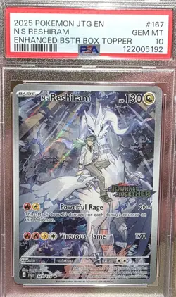 POKEMON N'S RESHIRAM JOURNEY TOGETHER STAMPED PROMO PSA 10 GEM MINT INVEST - Image 1