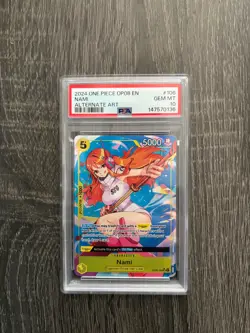 2024 ONE PIECE OP08 EN NAMI ALTERNATE ART GEM MINT PSA 10 - Image 1