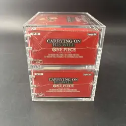 Lot (2) One Piece OP-13 Carrying On His Will Booster Box Sealed EN w/ Acrylic - Image 5