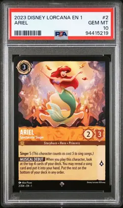 PSA 10 Disney Lorcana #2 Ariel Spectacular Singer - Image 1