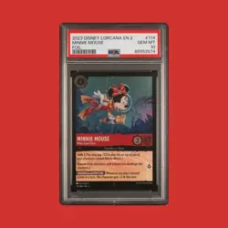 Disney Lorcana Floodborn Minnie Mouse Wide-Eyed Diver Foil 114 PSA 10 Gem Mint - Image 1