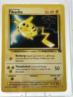 CGC 10 GEM MINT Pikachu #4 WB Stamped Movie Promo WOTC 1999 Pokemon Card - Image 3