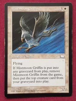 Magic The Gathering WEATHERLIGHT MISTMOON GRIFFIN white card MTG - Image 1