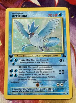 1st Edition Articuno 2/62 Fossil 1999 Holo Rare WOTC Pokemon Card TCG - Image 1
