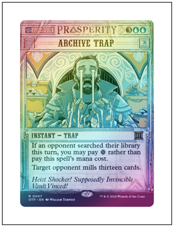 1x Archive Trap, Foil, Breaking News Showcase Art, Magic MTG NM - Image 1
