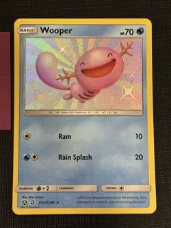 2019 POKEMON HIDDEN FATES SHINY VAULT WOOPER SV9/SV94 SHINY HOLO RARE - Image 1