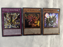 SLIFER THE SKY DRAGON ULTRA RARE + ULTIMATE DIVINE BEAST + REACTOR SLIME YUGIOH - Image 1