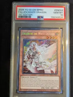 Yu-Gi-Oh! Fallen Of The White Dragon BPRO-EN024 Secret Rare 1st Ed. PSA 10 - Image 1