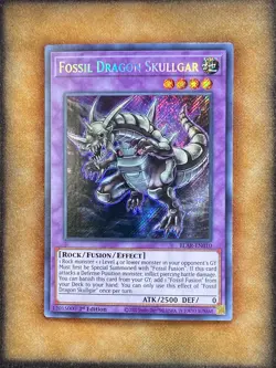 Yugioh Fossil Dragon Skullgar BLAR-EN010 Secret Rare 1st Ed NM - Image 1