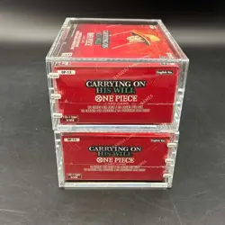 Lot (2) One Piece OP-13 Carrying On His Will Booster Box Sealed EN w/ Acrylic - Image 3