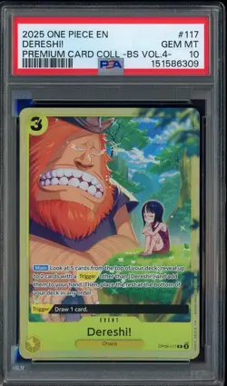 2025 One Piece EN PCC Best Selection Vol.4 #117 Dereshi! PSA 10 GEM MINT - Image 1