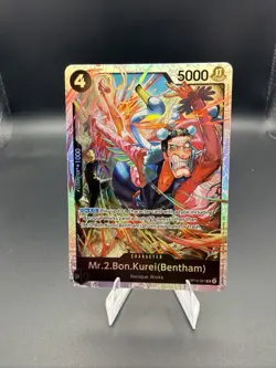Mr.2.Bon.Kurei Bentham Foil OP14-091 The Azure Sea's Seven One Piece - Image 1