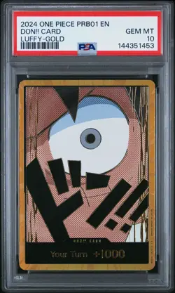 One Piece Monkey D. Luffy Gold Don!! Premium Booster PRB01 VERY LOW POP PSA 10 - Image 1