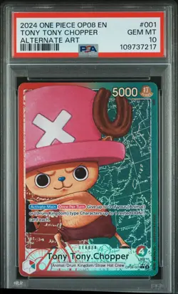 2024 ONE PIECE OP08-TWO LEGENDS ALTERNATE ART #001 TONY TONY CHOPPER PSA 10 - Image 1