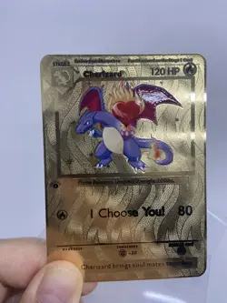 Charizard hp120 Gold Metal Pokemon Card-Collectible Gift Display！HOT~ - Image 2