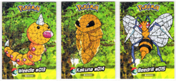 POKEMON - CRYSTAL CARD COLLECTION * WEEDLE, KAKUNA, BEEDRILL - CRACKED ICE HOLO - Image 1