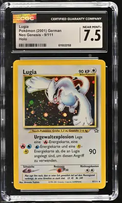 CGC 7.5 Lugia 2001 Neo Genesis GERMAN 9/111 Holo Pokemon Card - Image 1