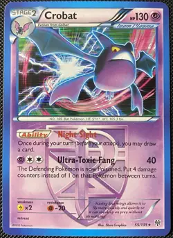 Crobat (Team Plasma) 55/135 Plasma Storm Holo - Pokemon Card - Image 1