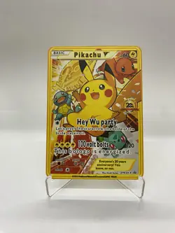 Pikachu Gold Metal Pokemon Card-Collectible Gift Display！Christmas PRETTY~ - Image 2