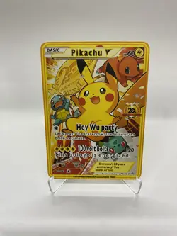Pikachu Gold Metal Pokemon Card-Collectible Gift Display！Christmas PRETTY~ - Image 3