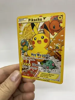 Pikachu Gold Metal Pokemon Card-Collectible Gift Display！Christmas PRETTY~ - Image 4