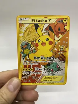 Pikachu Gold Metal Pokemon Card-Collectible Gift Display！Christmas PRETTY~ - Image 5