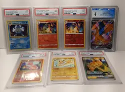 (7) Graded Cards - CHARIZARD PSA 9 REV. FOIL Mint. 2019/2020 Vivid Voltage LOT - Image 1